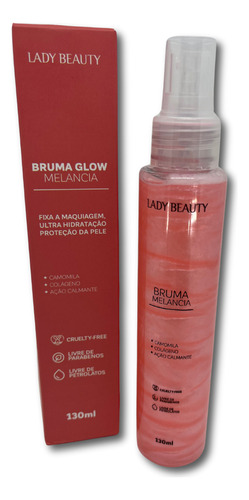 Bruma Facial Glow Spray Melancia Fixadora De Maquiagem 130ml