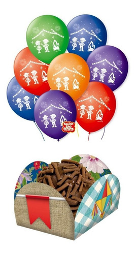 Kit Fiesta! Festa Junina - Balões + Forminhas Para Doces