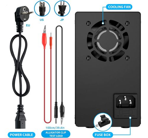 Ikococater Fuente De Alimentación Cc Variable 30v 10a Con In