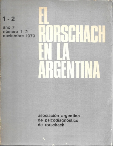 El Rorschach En La Argentina - Año 7, Nº 1-2