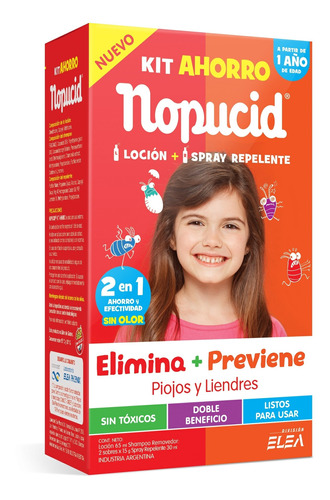 Imagen 1 de 6 de Nopucid Kit Ahorro: Locion + Spray Repelente