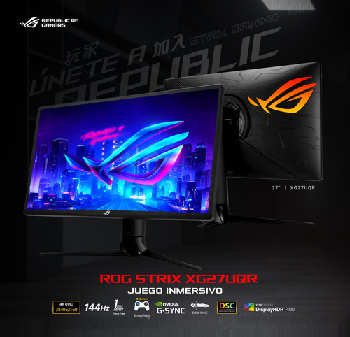 Monitor Asus Rog Strix Xg27uqr 27 4k Gsync 144hz 1ms Hdr Dsc