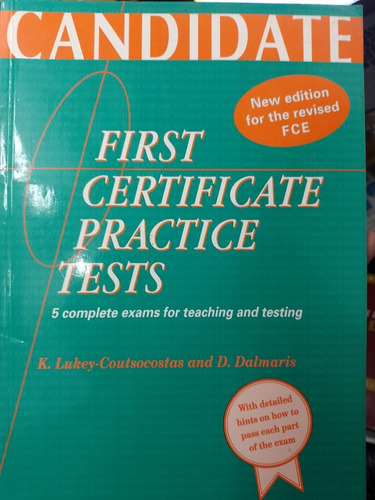 Candidate First Certificate Practice Tests Nnew Edition