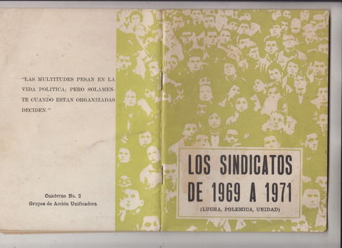 1971 Uruguay Izquierda Radical Grupos Gau Cuaderno N° 2 Raro