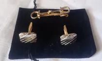 Comprar Accesorios Gemelos Y Traba Corbata De Metal Color Dorado