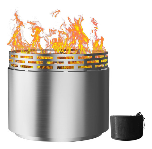 Fogata Sin Humo Con Cenicero Extraíble | Chimenea Portátil D