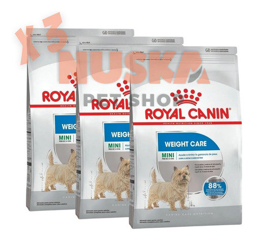 Royal Canin Mini Weight Care 3 Kg X 3 Unidades Light