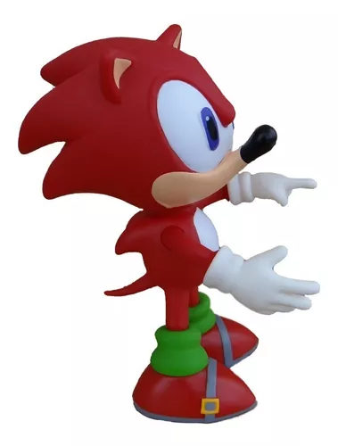 Boneco Action Figure Sonic Vermelho Knuckles 22cm Vinil Articulado