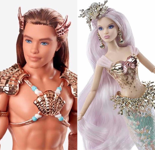 Barbie Sirena Y Ken Rey Del Océano Paquete Promoción! (Usado)