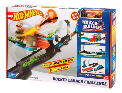 Hot Wheels Reto Lanzamiento De Cohete Mattel Full