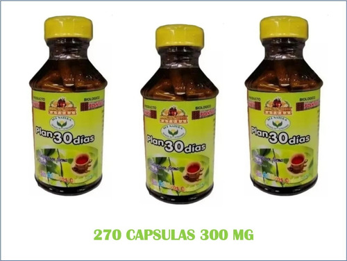 Plan 30 Días 270 Cápsulas De 300 Mg 100% Natural