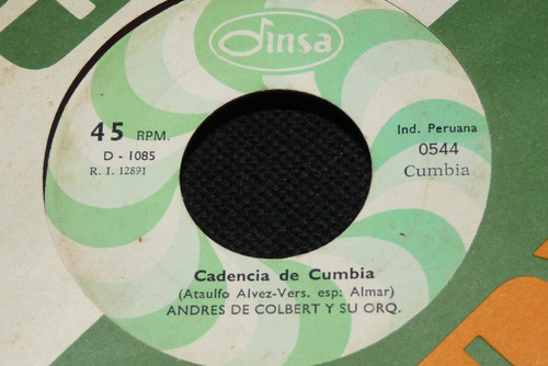 Jch- Andres De Colbert Cadencia De Cumbia 45 Rpm
