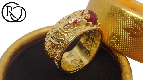 Anillo Pixiu Feng Shui Ajustable - Amuleto De Riqueza Suerte