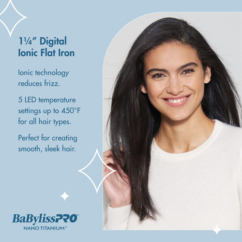 Plancha De Pelo Babylisspro Nano Titanium Ionic 1/4 Pulgadas