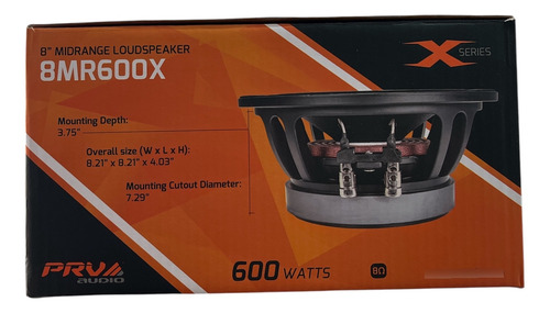 Medios Prv 8mr600x 600 Watts Rms Negro