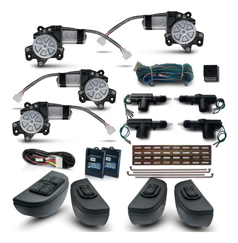Kit Vidro Eletrico + Trava Vw Amarok 4 Portas Completo Intel