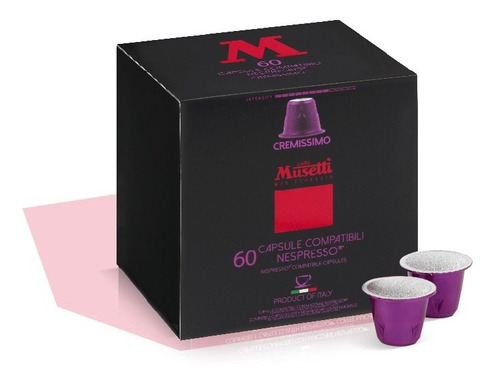 60 Cápsulas Musetti Cremissimo Nespresso® Compatibles