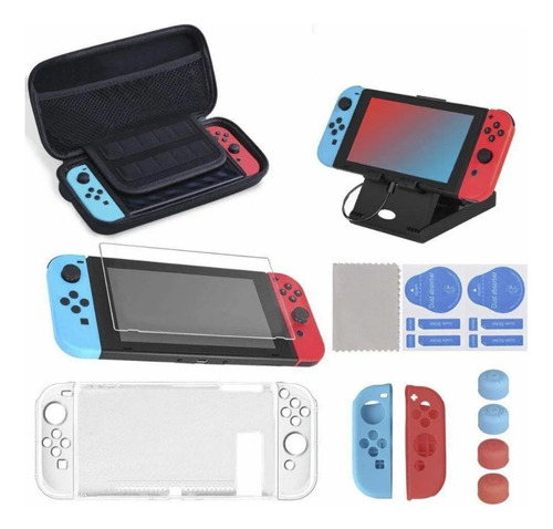 Nintendo Switch Kit De Accesorios Con Estuche Para 16 En 1