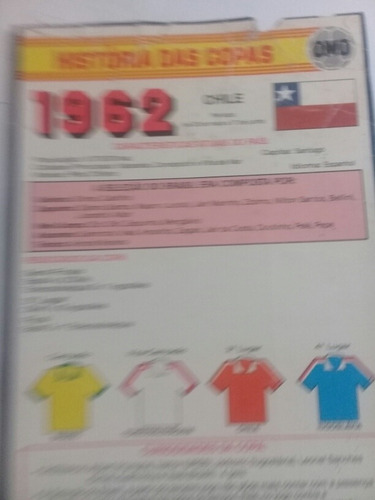 Imagem 2 de 4 de Cards Omo História Das Copas 1962 Tamanho Grande Raridade