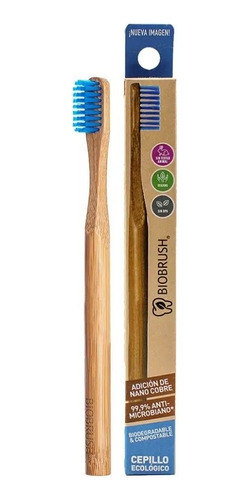 Biobrush Cepillo Dental Biobrush Bambú Suave Azul