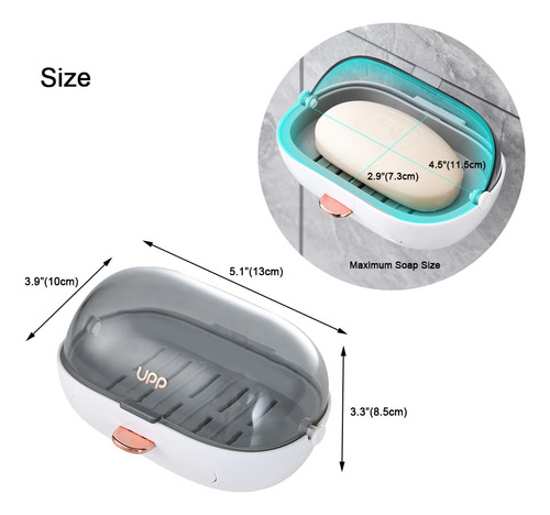 Casco Infantil. 2 Soportes Jabón Ducha Con Tapa