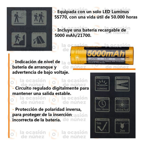 Imagen 4 de 9 de Linterna Led Fenix Pd40 Recargable De Mano 3000 Lumen Potent