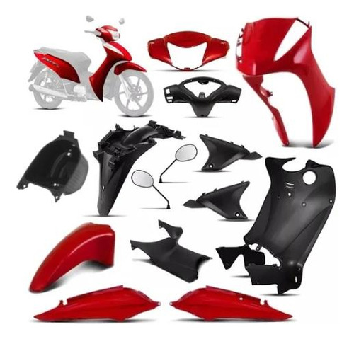 Kit Carenagem Moto Completo Modelo Original Biz125 2011-2013