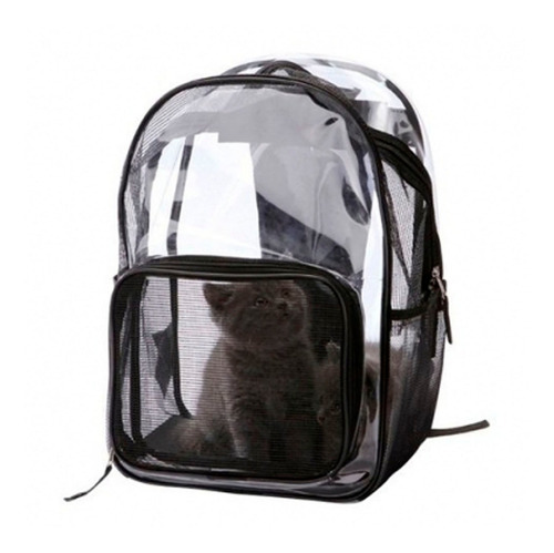 Imagen 1 de 10 de Mochila Bolso Transportadora Para Gato Perro Transparente L