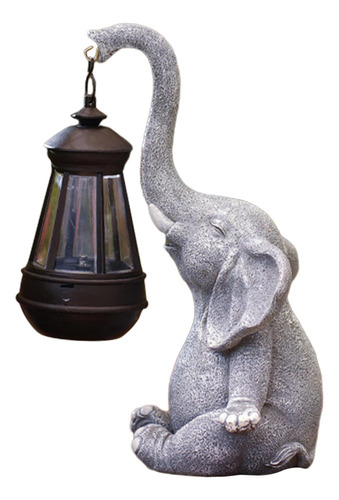 Estatua De Elefante Para Jardín Al Aire Libre Con Luces Sola