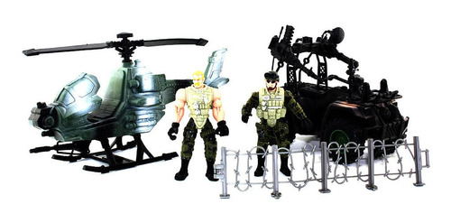 Set Combat Force Mediano Helicóptero + Cuatriciclo
