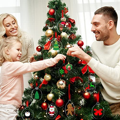 30 Adornos De Navidad De Acrílico Transparente De 3.0 ...