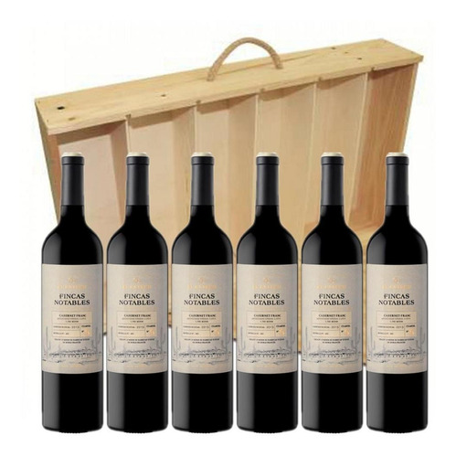 Estuche Madera Vino Finca Los Notables Cabernet Franc X 6