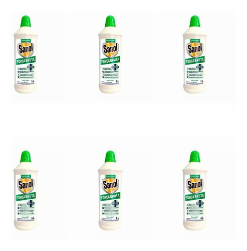 Sanol Força Bruta Odor Suave Desinfetante 1l (kit C/06)