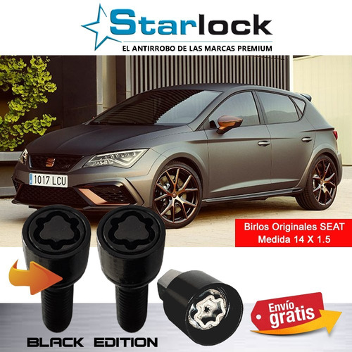 Leon Cupra Starlock Birlos De Seguridad Color Cromo