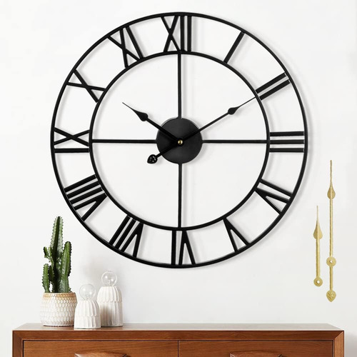 1st Owned Large Wall Clock Silent Non-ticking Roman Numerals