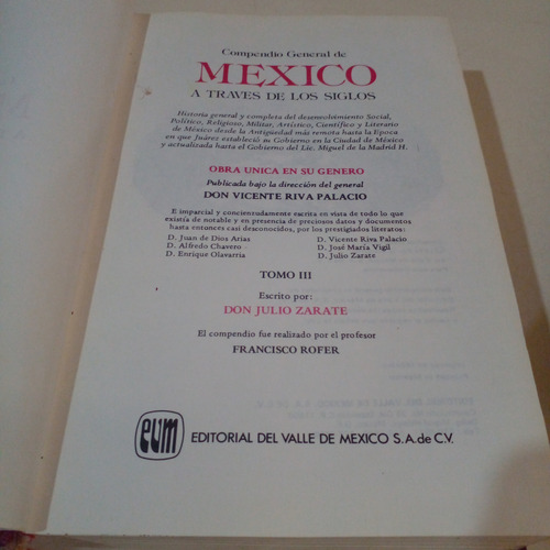 Compendio General De México A Través De Los Siglos Tomo 3 (Usado)