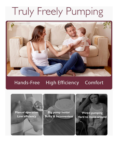 Extractor De Leche Manos Libres Momcozy -blanco Acogedor