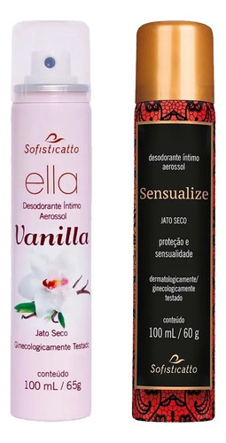 Kit 2 Tira Odor Região Intima Desodorante Sensualize Vanilla