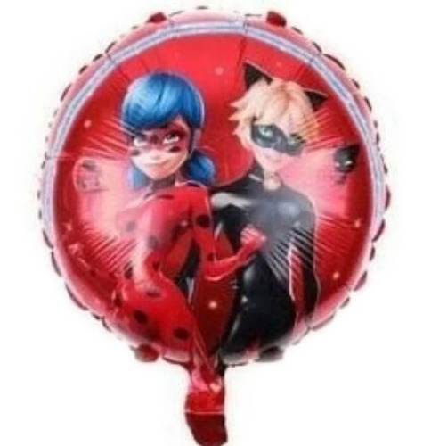 Globos Metalizados Lady Bug, Cat Noir. 