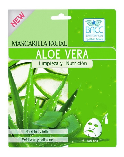 Máscarilla Facial Aloe Vera Limpieza Y N - g a $258