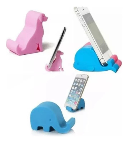 Soporte Universal Animalito Perro Fucsia Para Celular Tablet