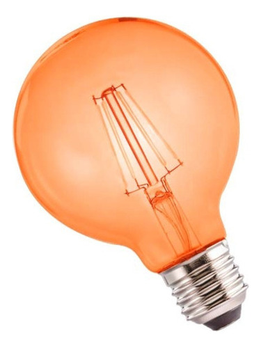Lamparas Led Filamento 4w G80 Interelec Colores Color De La Luz Naranja