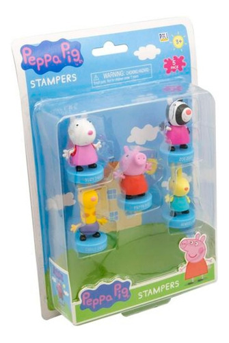 Sello Peppa Pig Pack X5 Muñecos 4 Cm Original Pmi