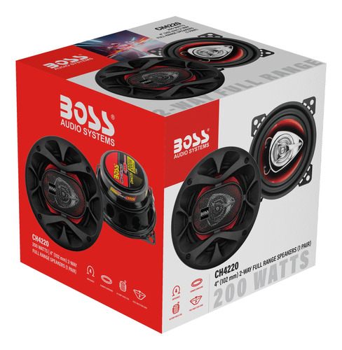 Parlante Auto De 4 Pulgadas De 200 Watts Marca Boss