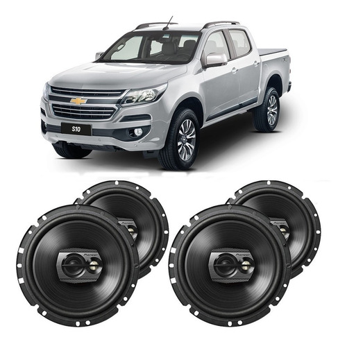 Falante Gm S10 2017 A 2023 200w Rms Automotivo Kit