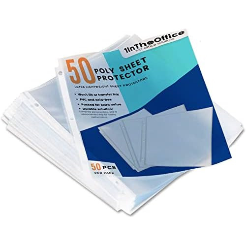 Sheet Protectors For 3 Ring Binder 8.5 X 11, Clear Shee...