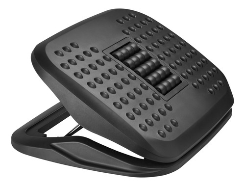 FOH Reposapiés Gaming Oficina Ergonómico Ajustable con Rodillos de Masaje Súper Cómodo Oficina JBA-003 Color Negro