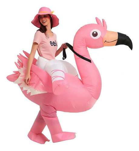 Traje Inflable Halloween Flamingo Montar Extraño