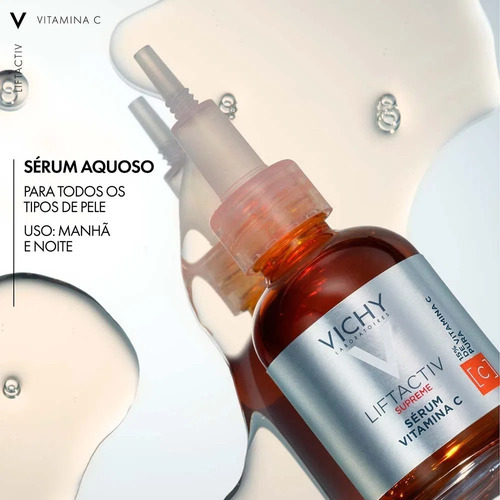 Imagen 5 de 8 de Sérum Vitamin C Serum Vichy Liftactiv Supreme día/noche para todo tipo de piel de 20mL