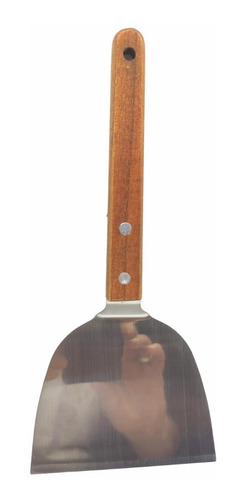 Imagem 4 de 7 de Espatula De Bolo Pizza Aço Inox Cabo Madeira Chapeiro Oferta